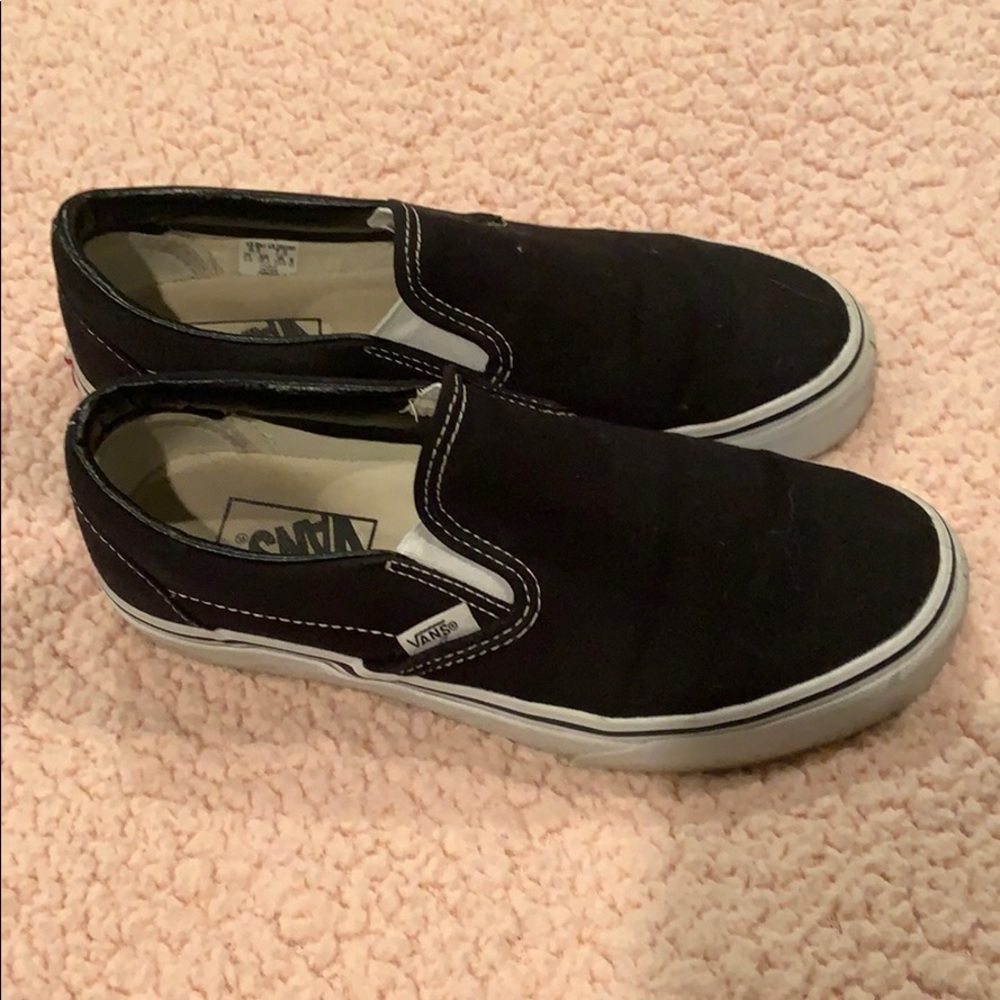 Black slip on vans
